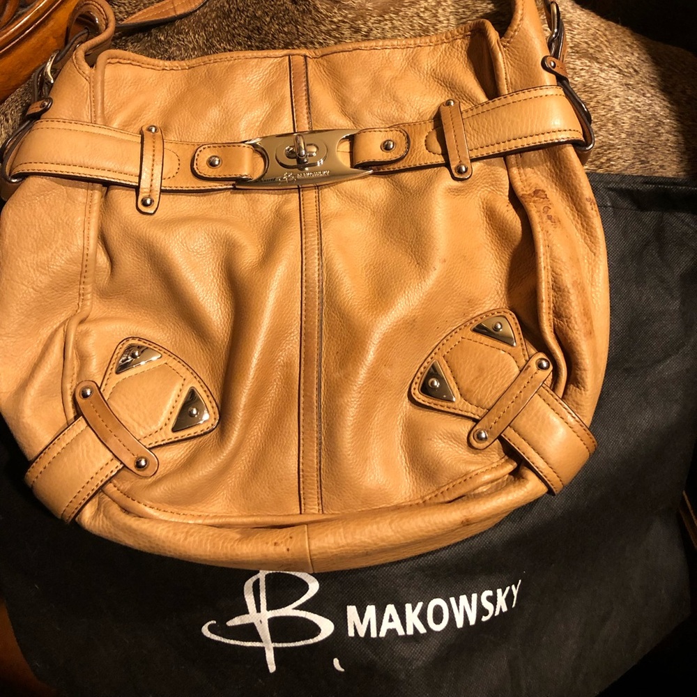 BMakowsky Camel hobo handbag